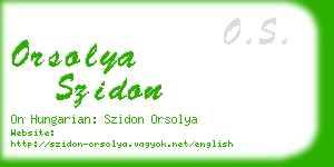 orsolya szidon business card